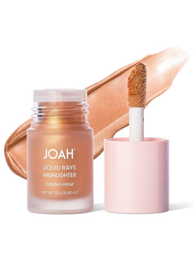Liquid Rays Highlighter, Highlight Stick For Face Contour & Shimmer, Glow Illuminator, Korean Makeup, Buildable, Long Lasting, Cruelty Free Formula, Easy Applicator, Golden Hour
