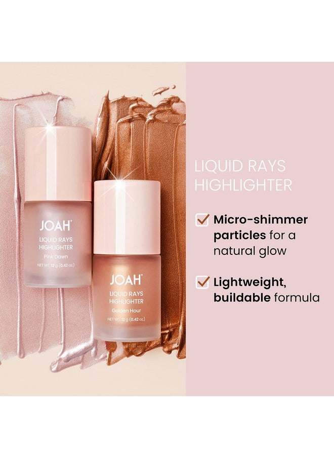Liquid Rays Highlighter, Highlight Stick For Face Contour & Shimmer, Glow Illuminator, Korean Makeup, Buildable, Long Lasting, Cruelty Free Formula, Easy Applicator, Golden Hour
