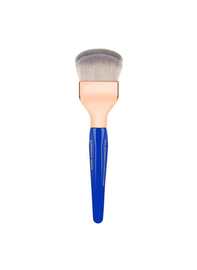 Professional Makeup Brush - Golden Triangle 972 Large Rounded Double Dome Blender - With All Vegan And Soft Synthetic Fibers, For Foundation Application & Blending (Blue, 1Pc)