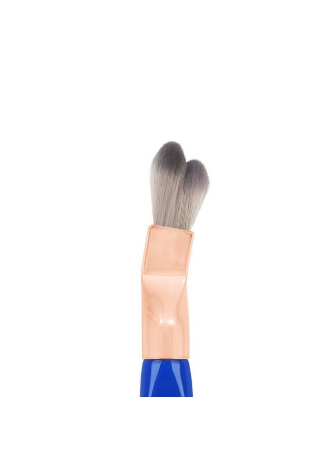 Professional Makeup Brush - Golden Triangle 972 Large Rounded Double Dome Blender - With All Vegan And Soft Synthetic Fibers, For Foundation Application & Blending (Blue, 1Pc)