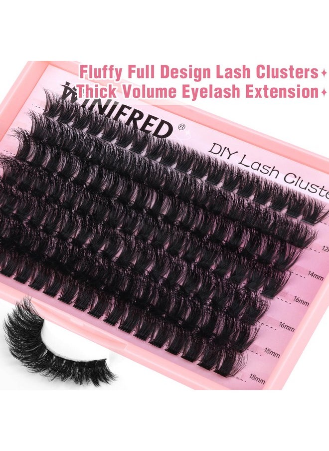 Fluffy Eyelash Clusters 100D Lashes Clusters Individual Lashes Thick Volume Lash Clusters 10-18Mm Eyelash Extension D Curl Mink Lashes Extension Diy For Beginners