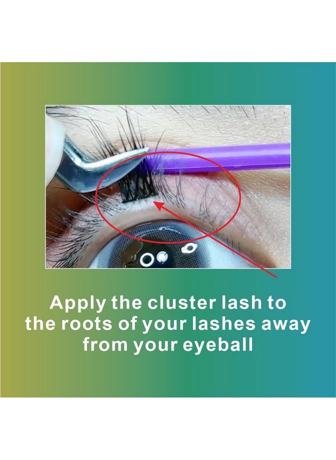 Lash Cluster Glue Waterproof, Diy Lash Extension Glue Sensitive Eyes, Cluster Lash Glue, Diy At Home, No Fumes, Long Lasting 2-3 Weeks, For Self Application Or Salon Professionals 5Ml