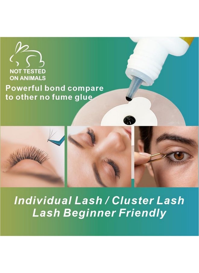 Lash Cluster Glue Waterproof, Diy Lash Extension Glue Sensitive Eyes, Cluster Lash Glue, Diy At Home, No Fumes, Long Lasting 2-3 Weeks, For Self Application Or Salon Professionals 5Ml