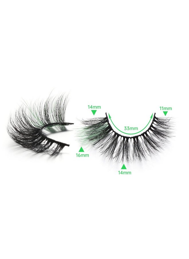 Colored Lashes, False Eyelashes With Color, Fluffy 5D Volume Curly Faux Mink Eyelashes 10 Pairs Cat-Eye Cosplay Makeup Lashes