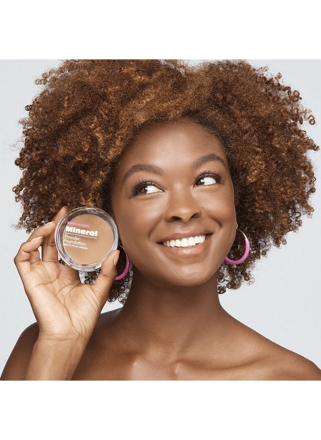 Mineral Pressed Powder Foundation, Medium To Full Coverage Natural Finish 0.35 Ounce (Honey Brown)
