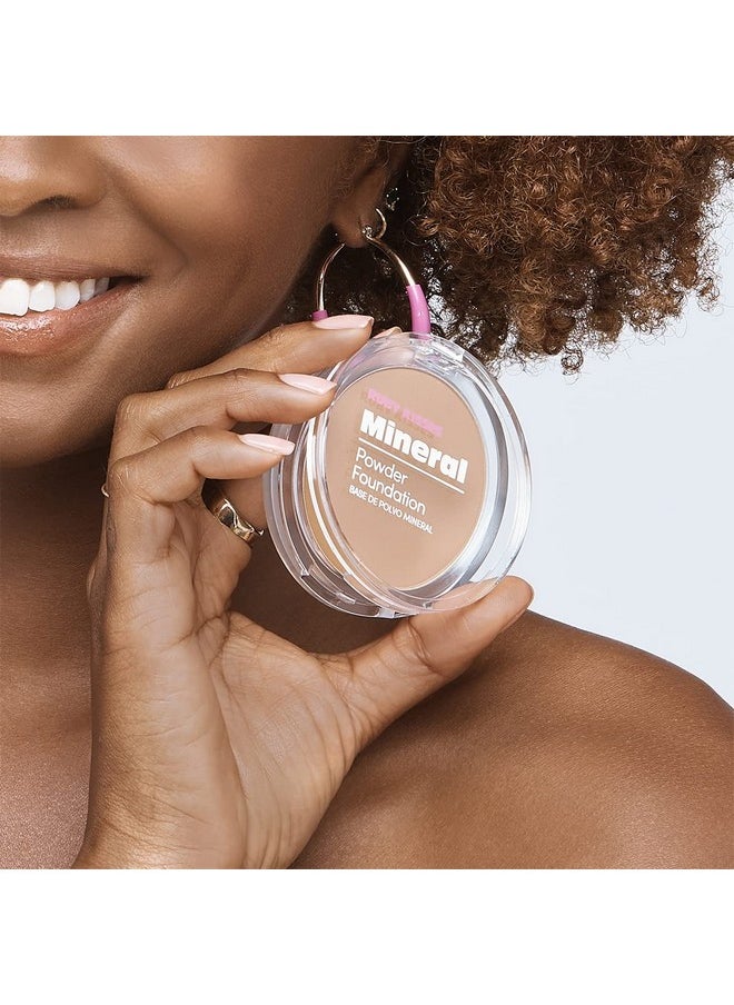 Mineral Pressed Powder Foundation, Medium To Full Coverage Natural Finish 0.35 Ounce (Honey Brown)