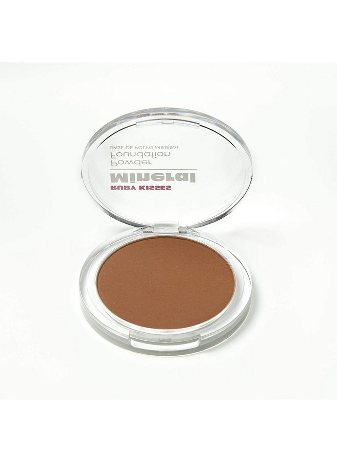Mineral Pressed Powder Foundation, Medium To Full Coverage Natural Finish 0.35 Ounce (Honey Brown)
