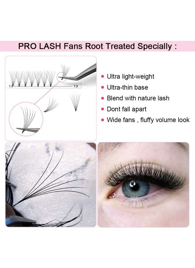 Premade Fans Eyelash Extensions 6D-D-0.10-14 Short Stem Premade Volume Eyelash Extensions .07 .10 C D Curl Pre Made Lash Fans 9 To 20 Mm Volume Lash Extensions (6D-D-0.10,14Mm)