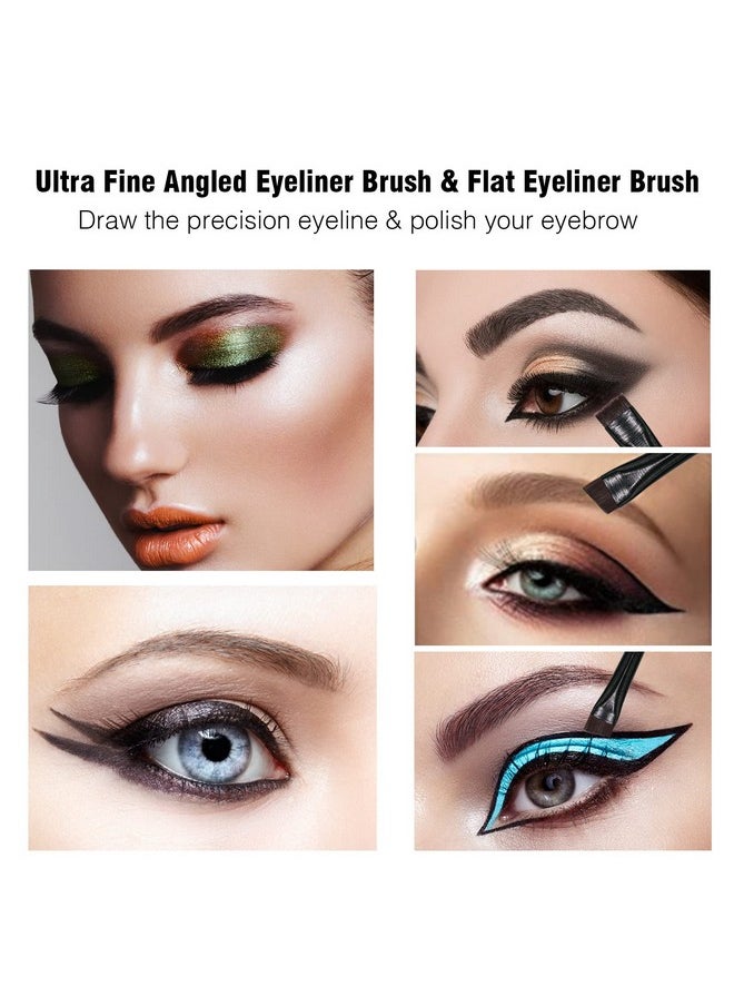 Eyeliner Brush Brow Tint Brushes Eyebrow Brushes Set Fine Angled Point Angled Slanted Tinting Brushes Ultra Thin Flat Makeup Brush Premium Eyebrow Brush Precision Gel Professional Soft Synthetic Hairs