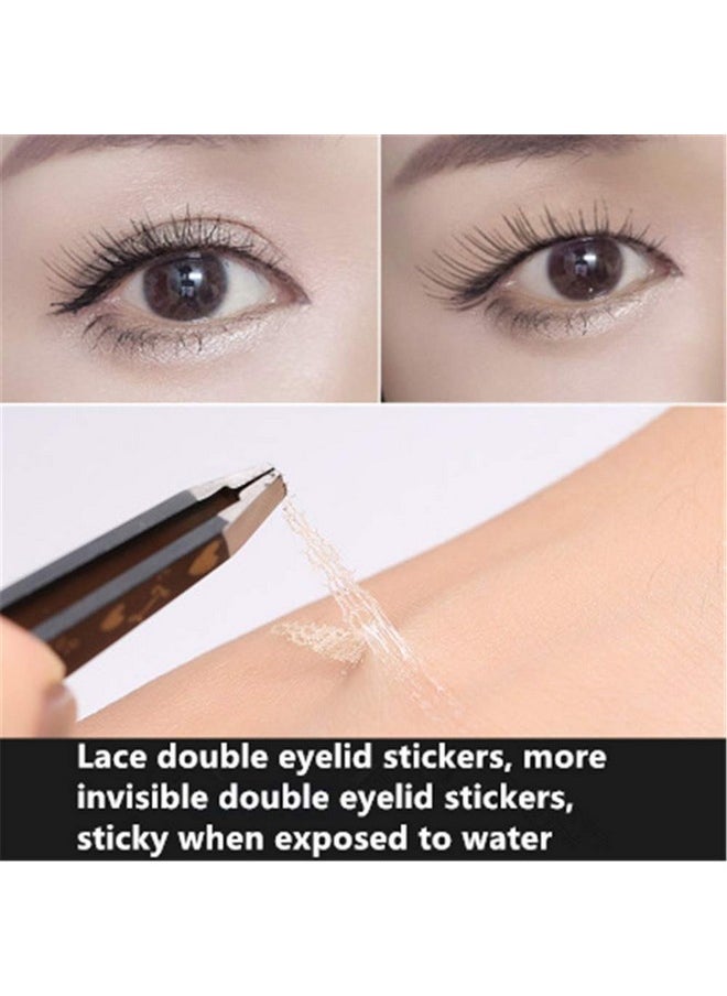 Eyelid Tape Invisible Eye Stickers Portable Breathable Natural Invisible Single Sided Double Eyelid Tape Self-Adhesive Eyelid Stickers Instant Eye Lift Strips With Y Fork (B)