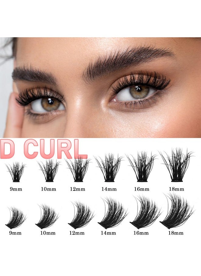 Fluffy Cluster Eyelash Extension Kit 60D+80D Thick Lash Clusters 273Pcs 10-18Mm Individual Lashes Kit With Bond&Seal,Glue Remover And Lash Tweezers Diy Eyelash Extension Kit At Home