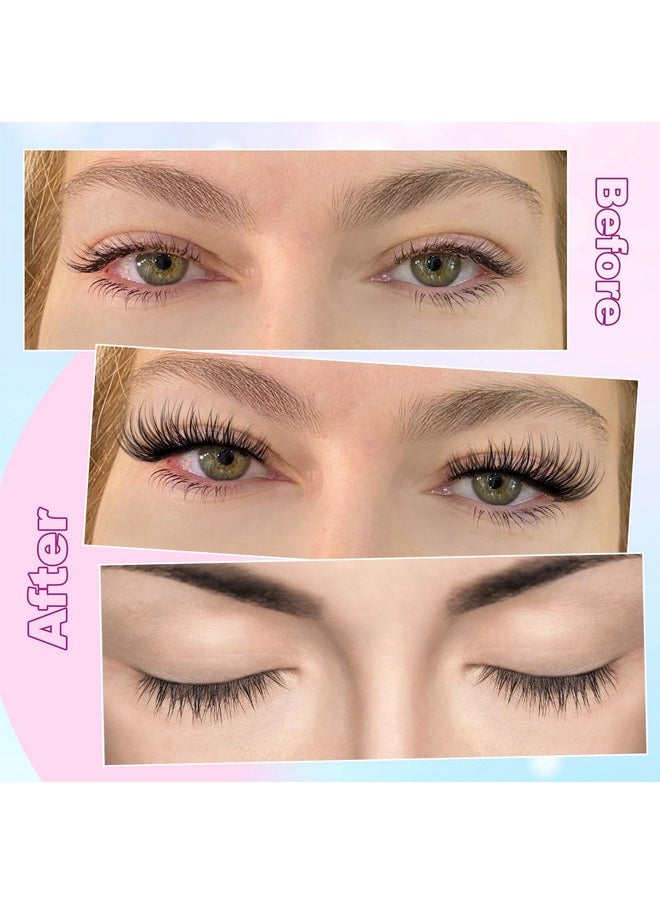 Sters Natural Eyelash Clusters D Curl Cluster Lashes Zanlufly Wispy Individual Lashes Cluster Eyelash Extension 10 12 14Mm Diy Lash Extension