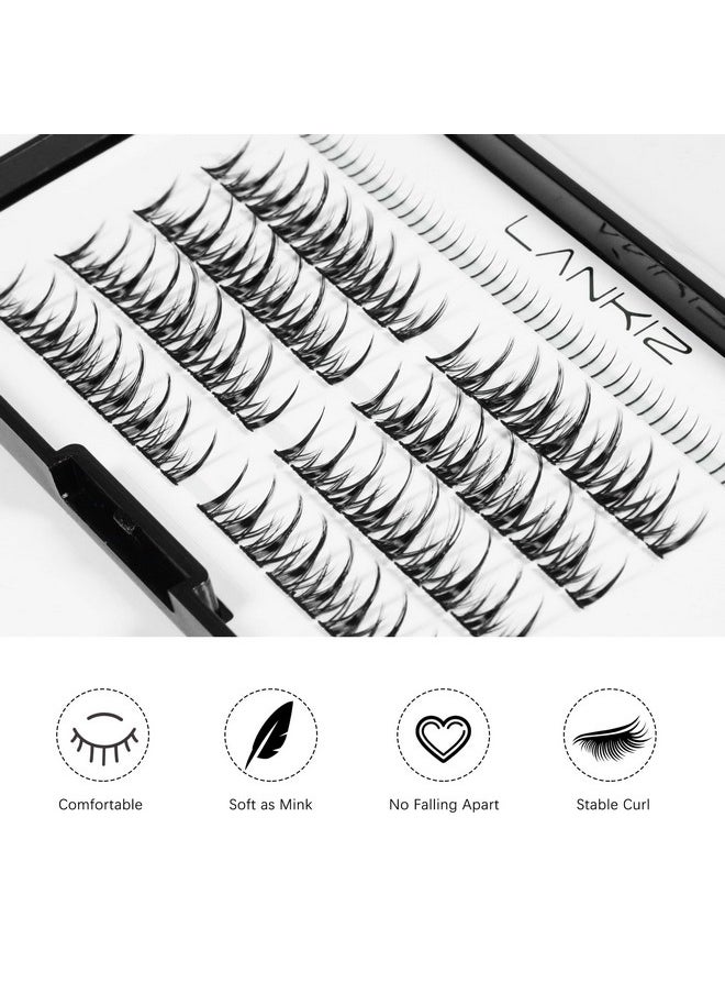 Manga Lashes, 112Pcs Lash Clusters, Diy Lash Extesnions With Bottom Lashes, Natural Look Cosplay Manga Eyelashes,72 Pcs Cluster Lashes With 40 Pcs Bottom Lashes