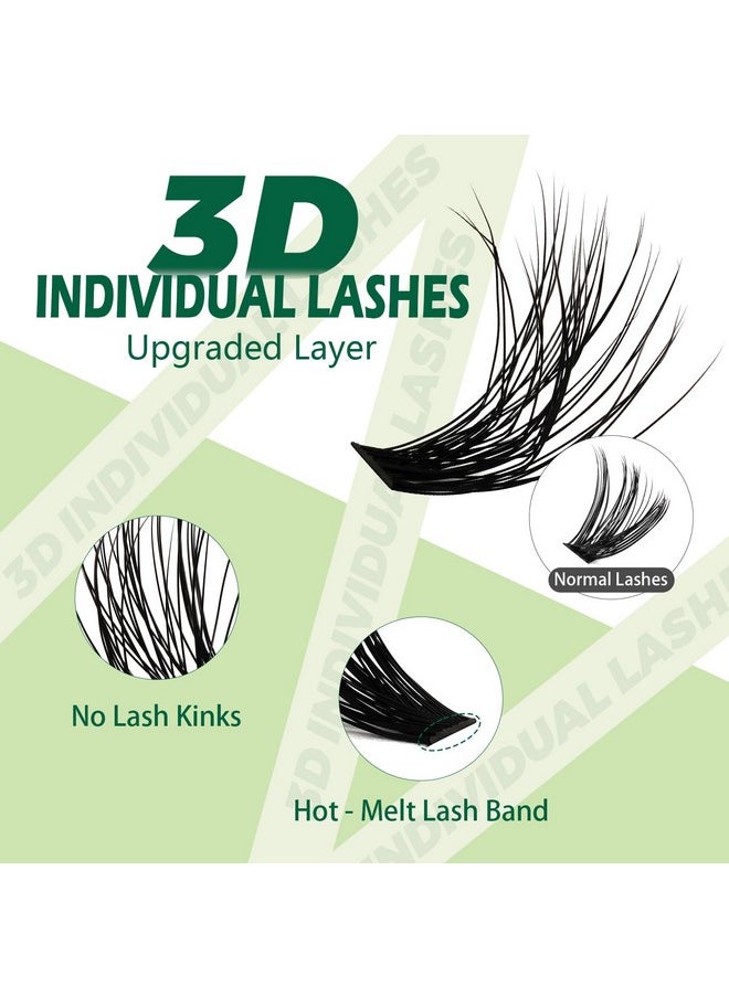 Xtension Kit 3D Effect Keyyou Lash Clusters Kit 280Pcs D Curl 8-16Mix Eyelash Extension Kit With Lash Bond And Seal,Tweezers,Remover And Brush For Fluffy(3D-40D&50D-D-8-16Mix)