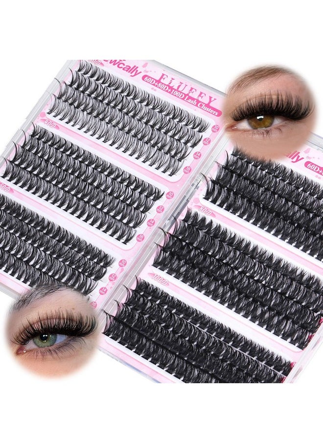 Sters Diy Lash Extension 30D+40D+50D+60D+80D+100D Volume Eyelash Clusters 476Pcs Cluster Eyelash Extension D Curl Individual Lashes 10-16Mm By Newcally