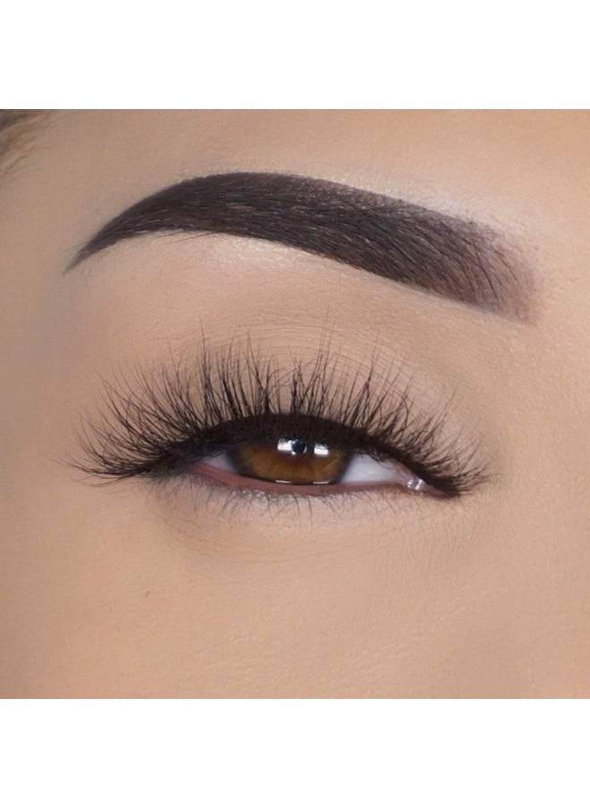 Miami Lite - Natural Looking Lashes Mink | Mink Lashes | False Eyelashes | Fluffy Lashes | Strip Lashes | Round Shaped And Fluttery | Fake Eyelashes 15Mm Length, Reusable Up To 15 Wears