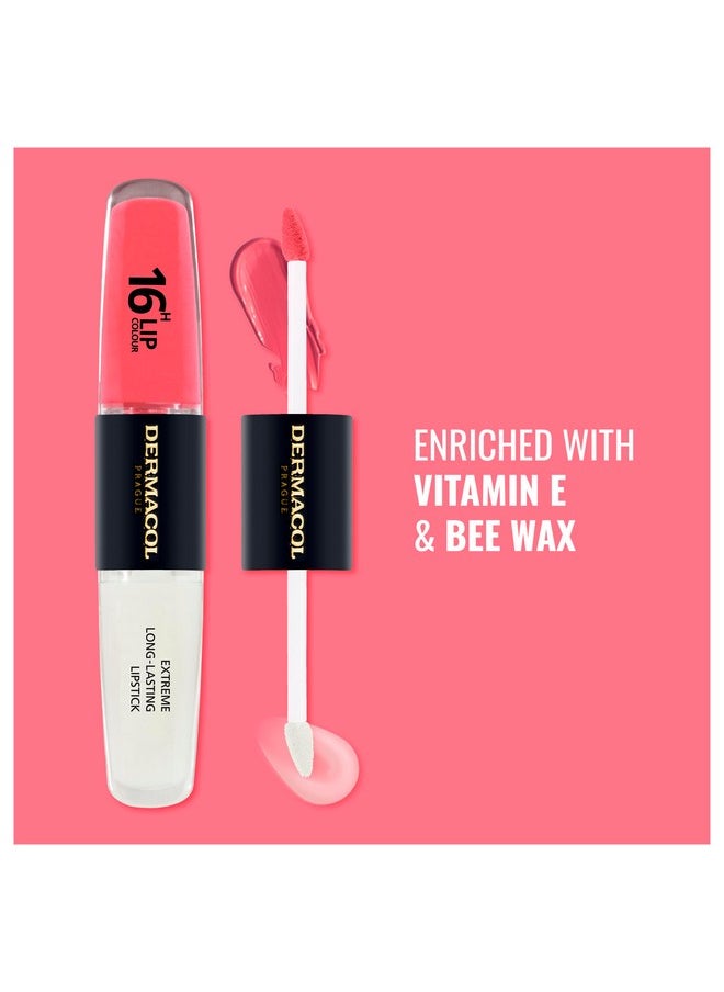 New 16-Hour Lip Colour, Highly Pigmented Glossy Lip Stain, Two-Phase Lip Plumper Gloss, Kissproof Lip Makeup Products With Matte And Glitter Finish, N. 26, Heroic Chic