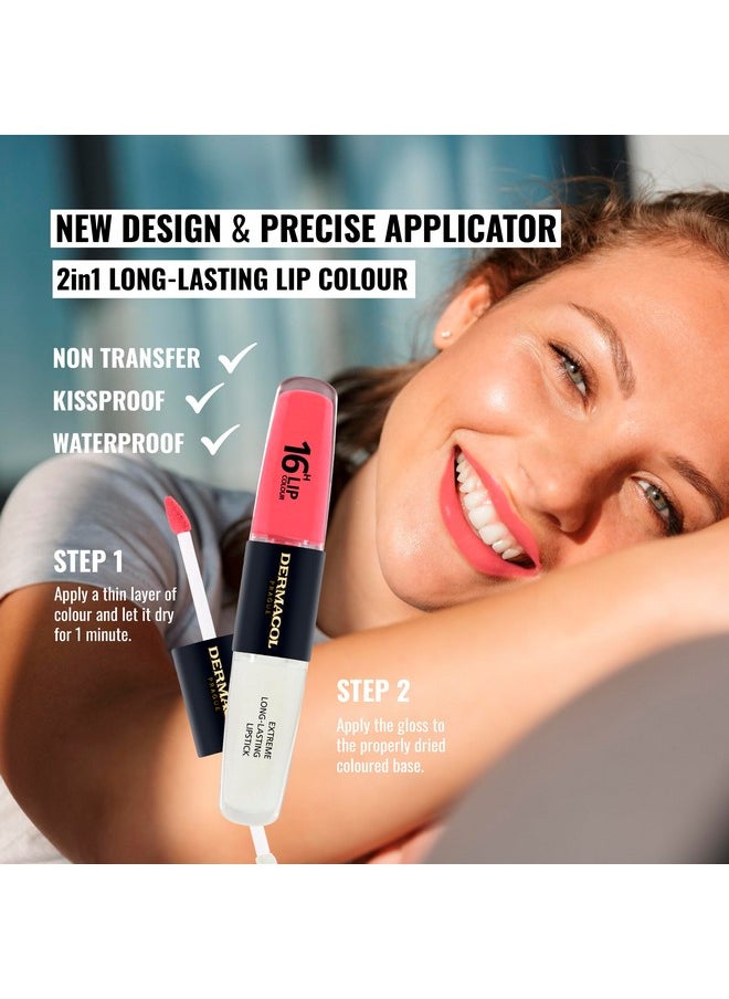 New 16-Hour Lip Colour, Highly Pigmented Glossy Lip Stain, Two-Phase Lip Plumper Gloss, Kissproof Lip Makeup Products With Matte And Glitter Finish, N. 26, Heroic Chic