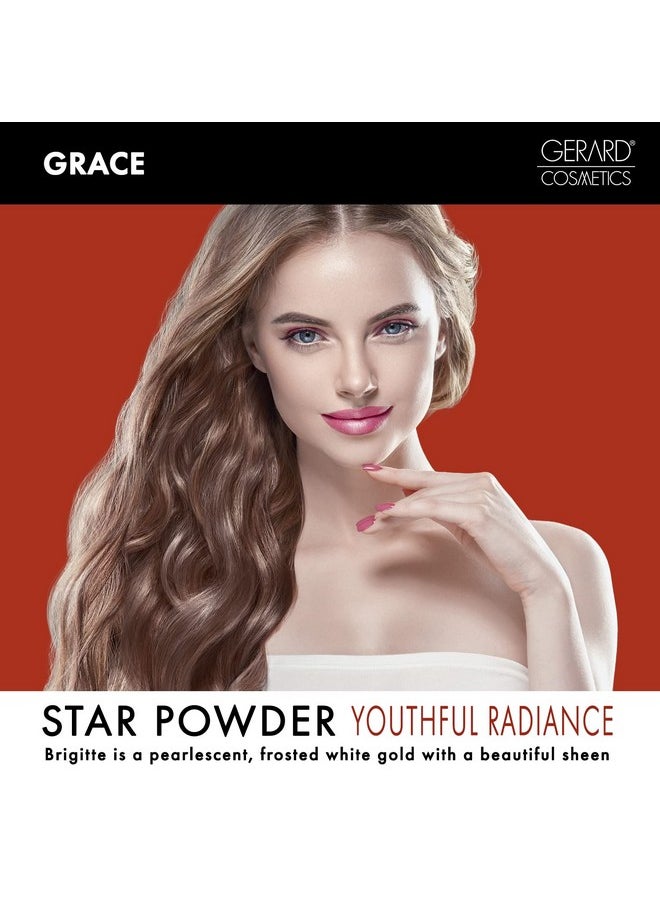 Star Powder Highlighter Grace | Pearlescent White Highlighter Makeup For Glowing Skin | Professional Facial Luminizer | Cruelty Free | Made In The Usa