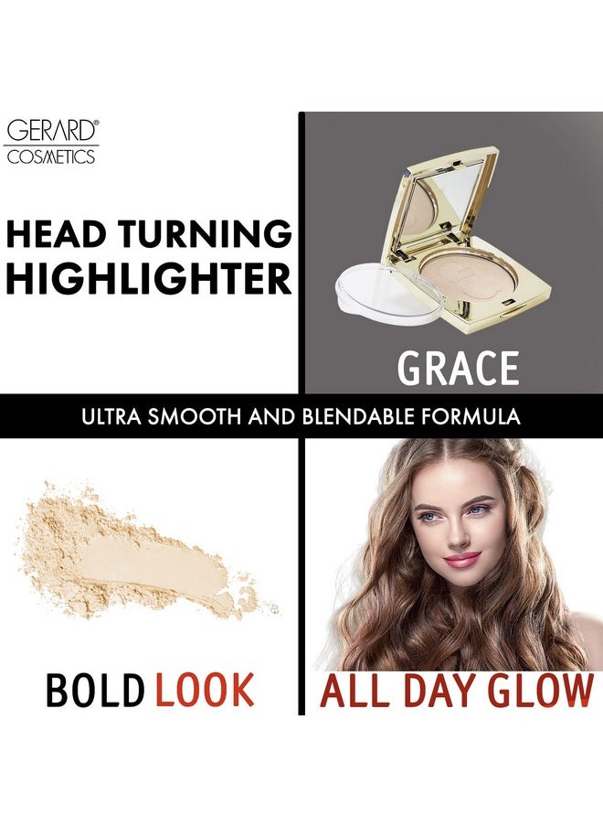 Star Powder Highlighter Grace | Pearlescent White Highlighter Makeup For Glowing Skin | Professional Facial Luminizer | Cruelty Free | Made In The Usa