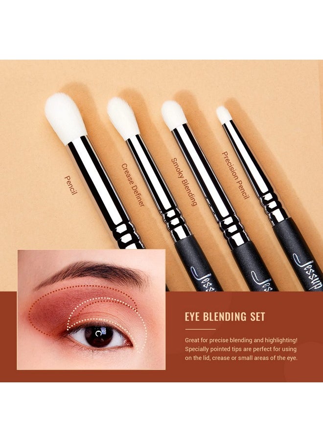 Eye Makeup Brushes Set Professional Blending Brush For Makeup Eyeshadow 13Pcs Premium Synthetic Blender Brush Makeup Black T338