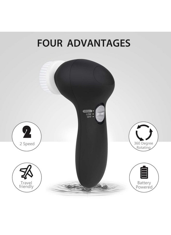 Cleansing Brush Face Scrubber: Clsevxy Electric Face Spin Cleanser Brushes With 6 Brush Heads For Deep Cleansing, Gentle Exfoliating, Removing Blackhead, Massaging