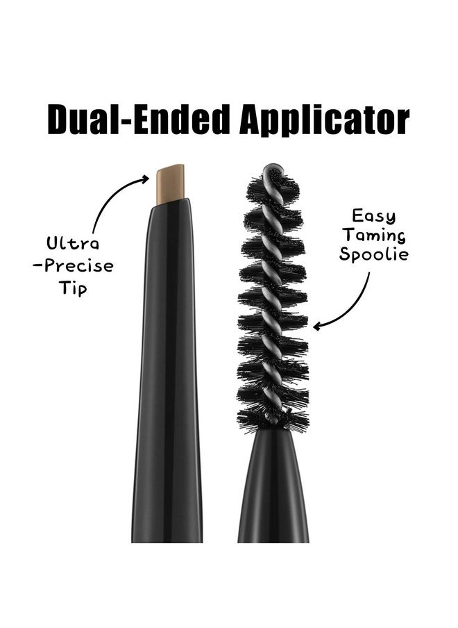 Eyebrow Pencil,Dual-Sided Brow Brush,Long Lasting & Smudge Proof Definer Eye Brow Pen Makeup,Retractable,Ultra Fine Tip,Fills In Sparse Areas And Gaps,Blonde