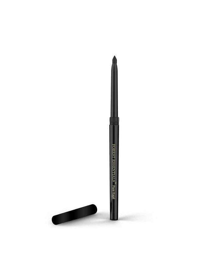 Gulaab Khaas Kajal | Charcoal Black | Twist-Up, Retractable Pencil | Natural Kajal With Intense Colour | Soothes, Brightens & Cools Eyes | Natural Makeup | 0.3 G