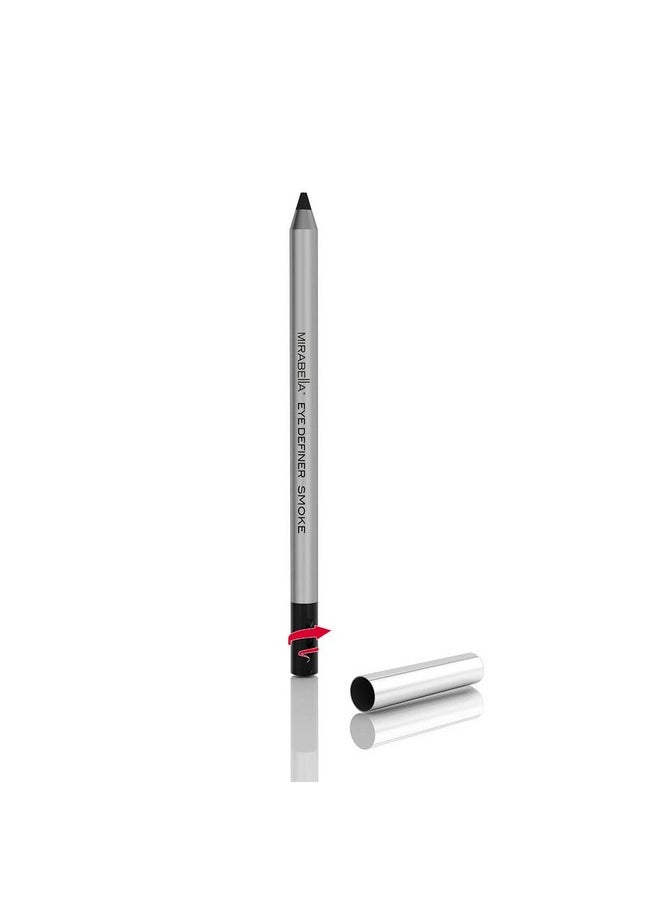 Retractable Eye Definer Gel Eyeliner Pencil, Richly Pigmented Color Eyeliner Offers All-Day Wear For Precise And Sultry Looks With Hydrating Antioxidants Vitamin E And C, Smoke