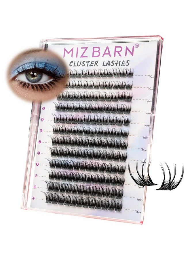 Lash Clusters 144Pcs Lash Extension D Curl Eyelash Clusters, 12-18Mm Individual Lashes Fluffy False Eyelashes Clusters Diy At Home (D-12-18 Mix)(Diy-11 Mix)