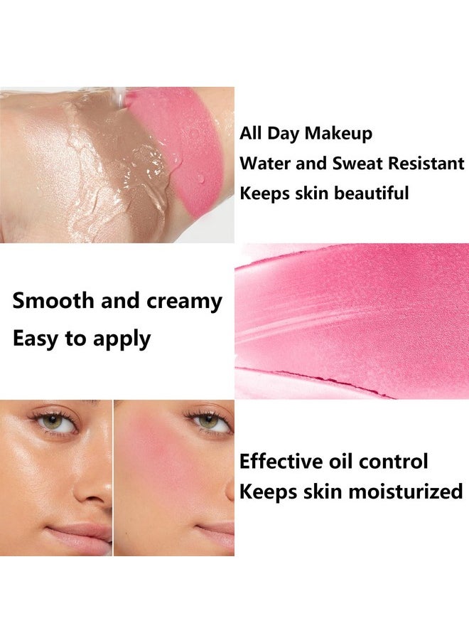 3Pcs Cream Contour Stick Makeup Kit, Shades With Highlighter Stick, Blush Stick And Bronzer Contour Stick For Sculpt The Cheeks, Long Lasting, Waterproof, Matte & Dewy Finish (Light)