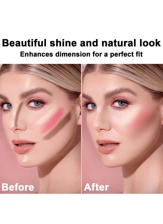 3Pcs Cream Contour Stick Makeup Kit, Shades With Highlighter Stick, Blush Stick And Bronzer Contour Stick For Sculpt The Cheeks, Long Lasting, Waterproof, Matte & Dewy Finish (Light)