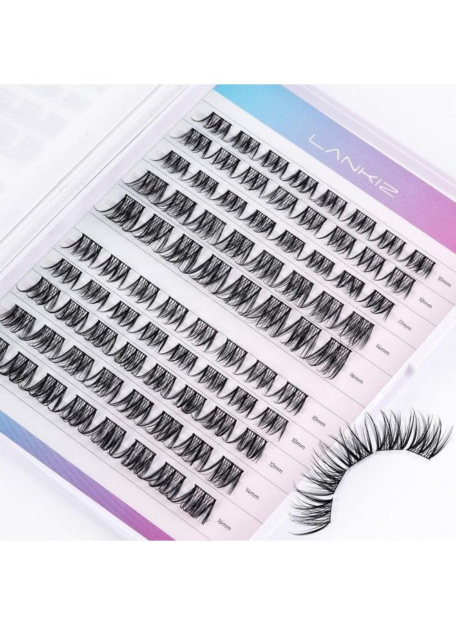 Diy Lash Extensions Wispy, Lash Clusters Individual Lash Extensions, C+ D Mix Curl Soft And Lightweight 10-16Mm Mix Resuale Wide Band+Mix Style Cluster Lashes For Home Use (Hybird/C/D)