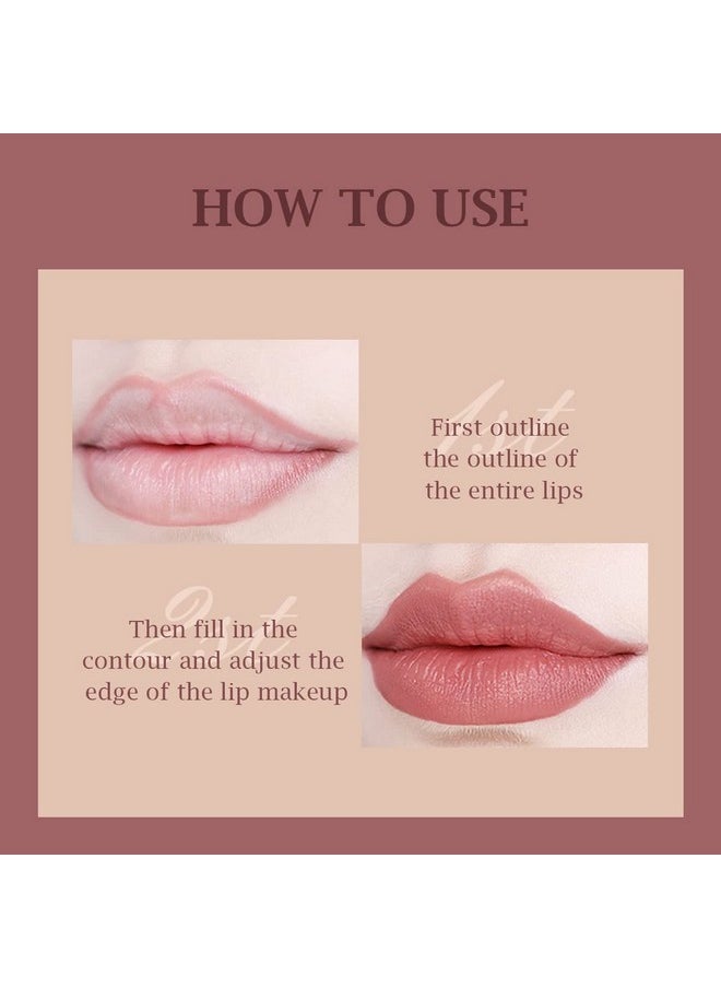 Lip Liner,Creamy Lip Liner Pencil,Long Lasting Lip Liner With Sharpener,Matte Finish,Smooth And Soft,Non Dry,Easy To Use,Cruelty Free,0.02 Oz,06 Fall Into