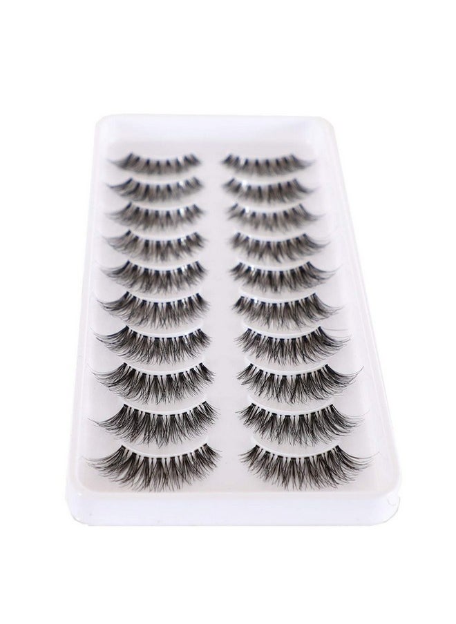 Lashes Natural Wispy False Eyelashes Cat Eye Lashes Hand-Knotted Soft Light Volume Fake Lashes Multipack