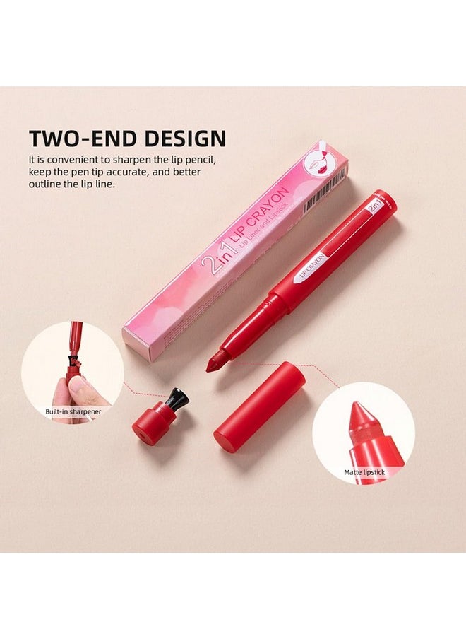 4 Pcs Matte Lip Liner Pencil Sets,Retractable Waterproof Lip Liner Pencil,High Pigmented Lipliner For Daily Makeup,Lipstick Long Lasting Smudge Proof For Women,No Sharpener Required