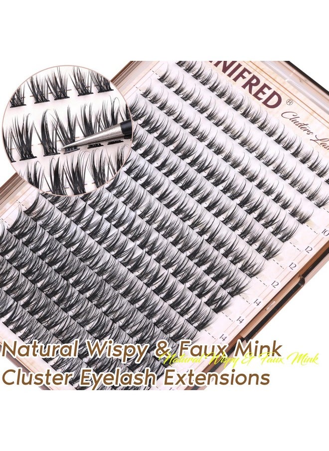 Lash Clusters Kit Wispy Lashes Clusters Eyelash Extensions Kit Natural Individual Lashes C Curl Diy Lash Extension Kit With Lash Bond And Seal Wispy Manga Lash Kit (280Pcs,16Mm)