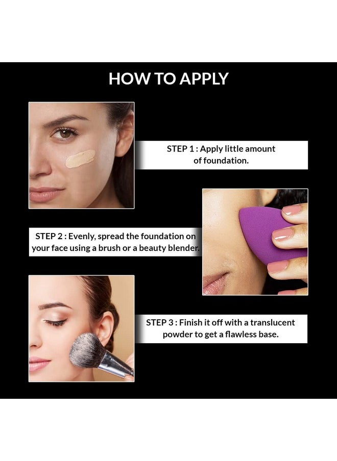 Derma Make Up Foundation Face Cream For All Skin Types Matte Finish Full Coverage Highly Pigmented Helps With Discoloration Waterproof & Cover Blemishes Tatto Flawless Base (Dng) 8G