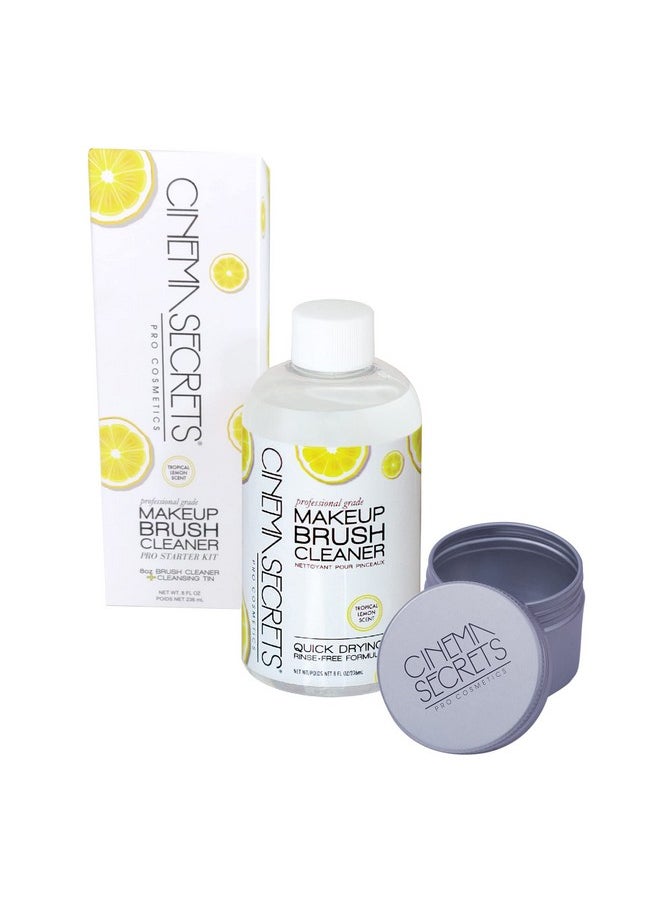 Professional Makeup Brush Cleaner Kit, 8 Fl Oz, Lemon