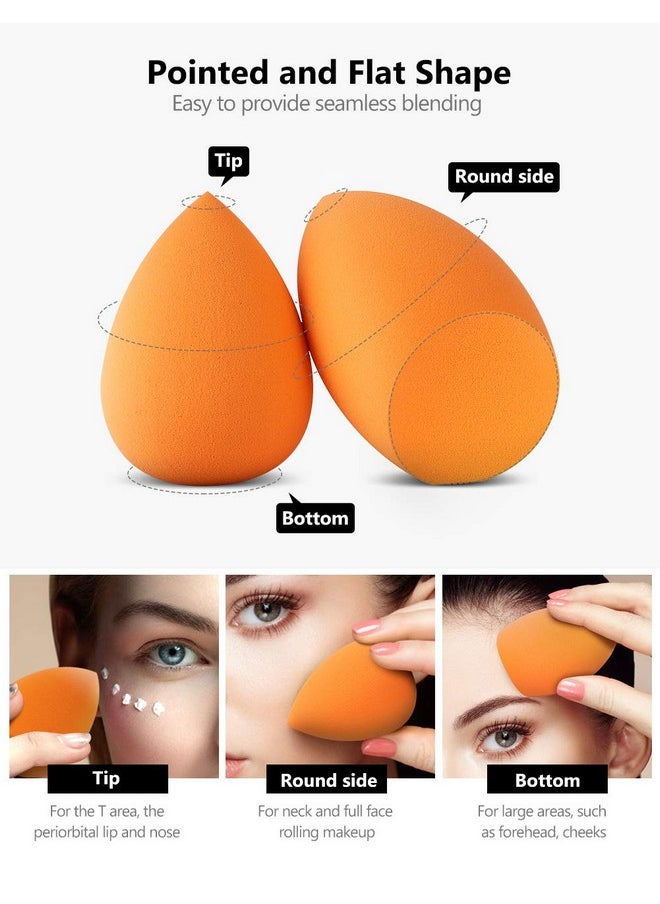 Makeup Sponge, 10 Pcs Makeup Sponges Blender Set Beauty Cosmetic Foundation Blending Applicator Puff, Flawless For Liquid Cream Powder (Multi Colored)