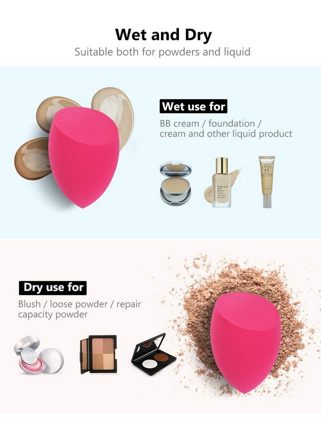 Makeup Sponge, 10 Pcs Makeup Sponges Blender Set Beauty Cosmetic Foundation Blending Applicator Puff, Flawless For Liquid Cream Powder (Multi Colored)
