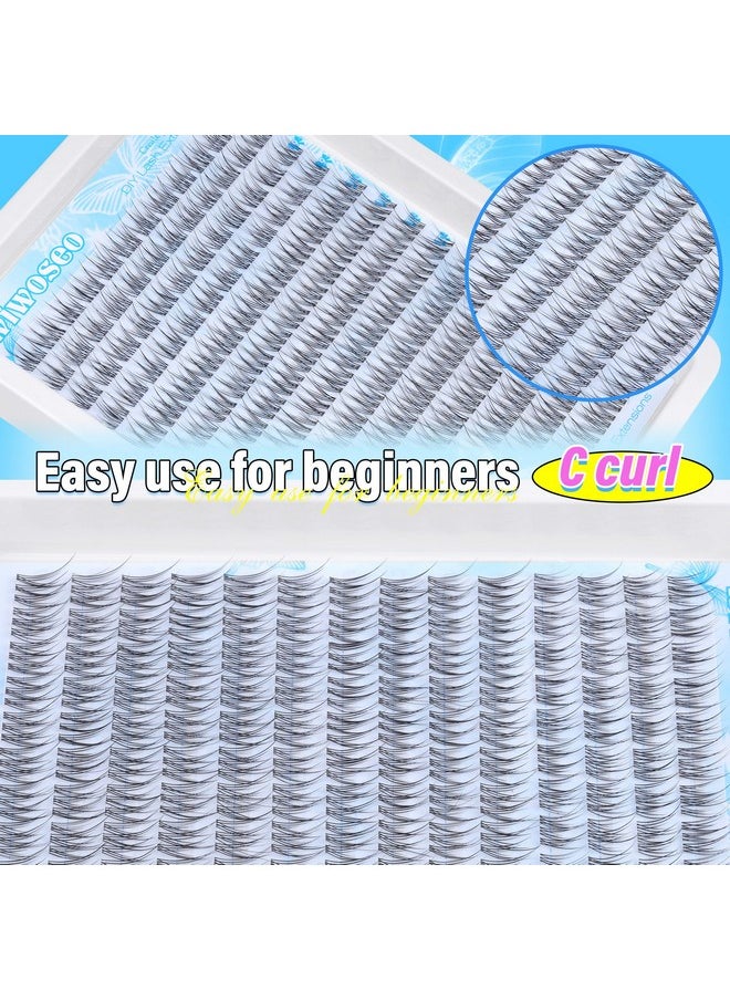 Clear Band Lash Clusters Kit With Lash Bond And Seal And Remover Natural Lash Extension Kit Individual Lashes 168Pcs Eyelash Extension Kit 9-11Mm Wispy Lash Clusters For Beginners