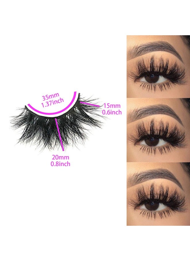 K Lashes, Mikiwi D390-3, 3 Pairs Lashes, Mink Eyelashes, Thick Handmade Full Strip Lashes, Cruelty Free, Luxury Makeup, 20Mm Mink Eyelashes (D390-3)