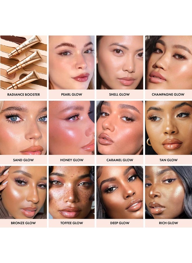 Radiance Booster | Liquid Radiance Lightweight Skin Tint For A Glowy Makeup Look, Cruelty Free, Vegan Makeup (Honey Glow) 30 Ml/ 1.01 Fl Oz