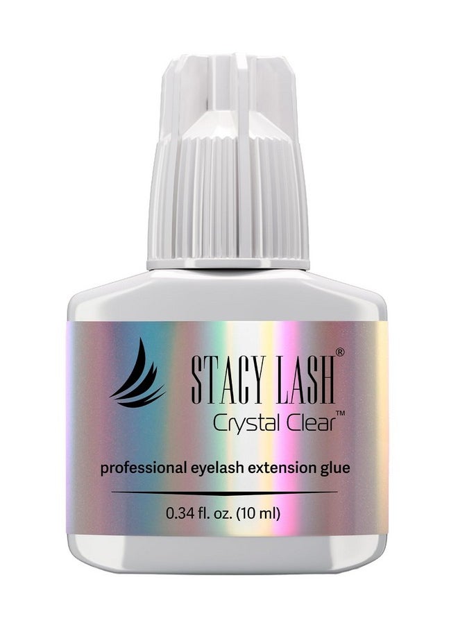 Ear Eyelash Extension Glue Stacy Lash (0.34Fl.Oz/10Ml)/1 Sec Drying Time/Retention - 8 Weeks/Transparent Adhesive/Professional Supplies