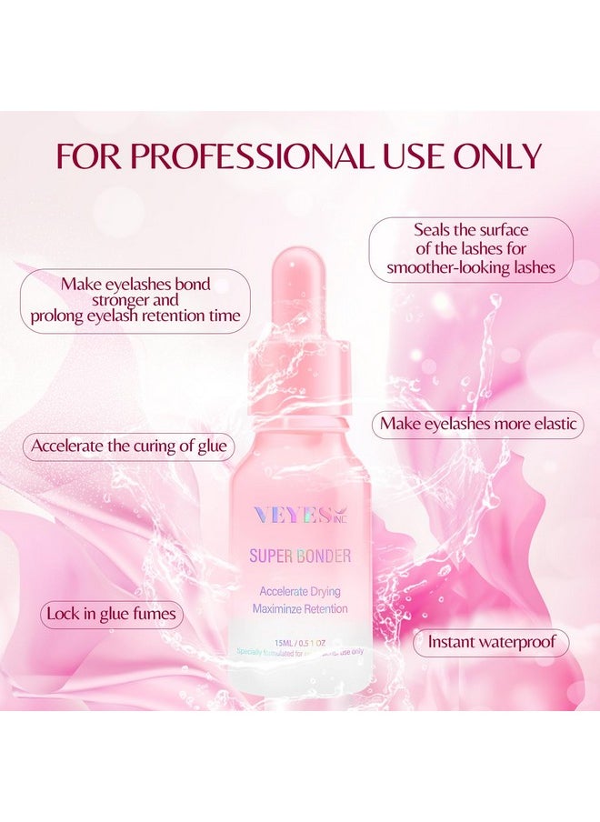 Super Lash Bonder For Eyelash Extensions. Glue Accelerator, Lash Sealant, Adhesive Companion, Reducing Glue Fumes And Extending Eyelash Retention Time. Professional Eyelash Supplies 15Ml