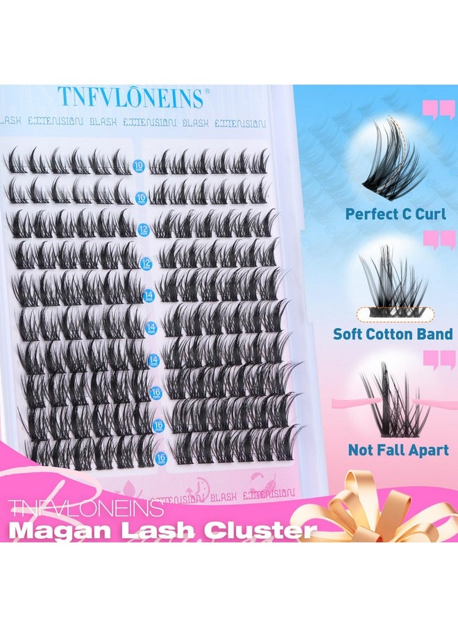 Clusters Kit Natural Lash Extension Kit Wispy Eyelash Extension Kit Soft Eyelash Clusters Anime Individual Lashes Kit Cluster Eyelash Extensions With Bond And Seal And Tweezers Tnfvloneins