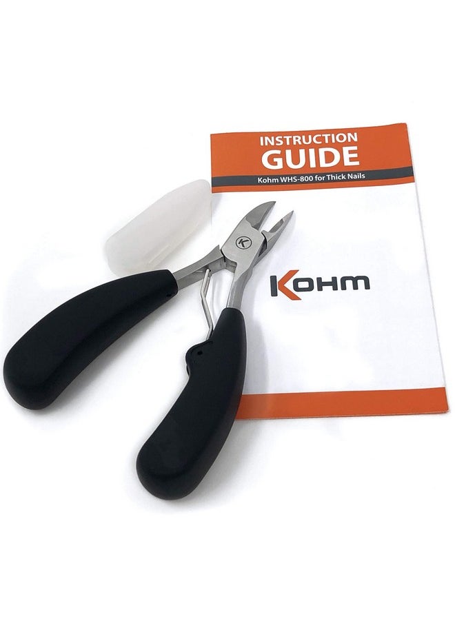 Podiatrist Toenail Clippers, Ingrown Toe Nail Clippers For Thick Nails - Whs-800 Large, Professional, Podiatrist, Heavy Duty Toenail Clippers For Seniors & Adults