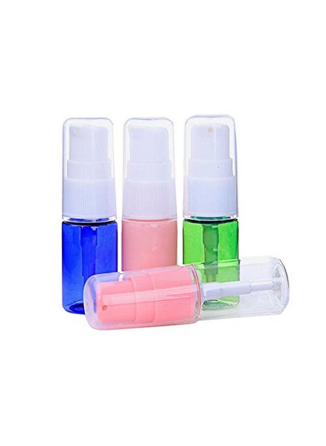 10Ml Portable Empty Refillable Bottle Cream Shampoo Lotion Treatment Pump Bottle With Cap Travel Bottles Toiletries Liquid Container For Cosmetic Make-Up Pack Of 6 (Transparent)