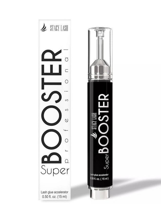 Super Booster For Eyelash Extensions / 0.50Fl. Oz. / 15Ml / Eyelash Primer/Accelerated Lash Bond/Lash Extension Glue Activator/Professional Use/Lash Tech Supplies/For Low Humidity